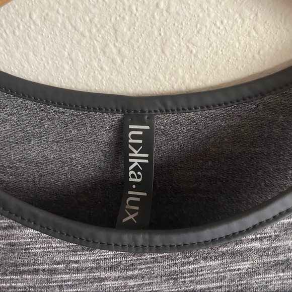 Lukka Lux Open Shoulder Workout Activewear Top Shirt Black Grey Revolve - Picture 5 of 8
